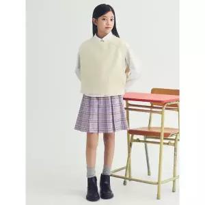 [롯데백화점]탑텐키즈 MKF2RS2211 여아) 체크 플리츠 우븐 스커트