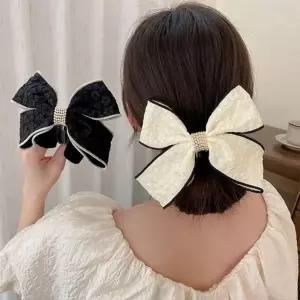 여성 꽃리본 머리핀 1P 바나나 핀 패션 아 꾸안꾸