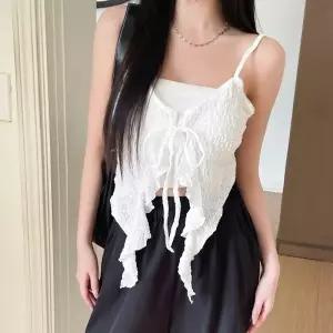 여자 링클 리본 포인트 여름 데일리 뷔스티에 블라우스_25731808_588872