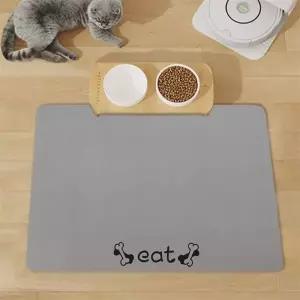 ( )규조토 반려동물 식기매트 40x30cm 뼈다귀 그레이 애견규조토식기매트 강아지식기매트 고양이규조토식기