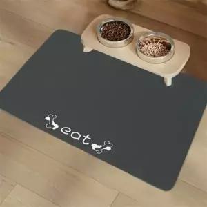( )규조토 반려동물 식기매트 80x50cm 뼈다귀 챠콜 규조토식기매트 애견규조토식기매트 강아지식기매트규조