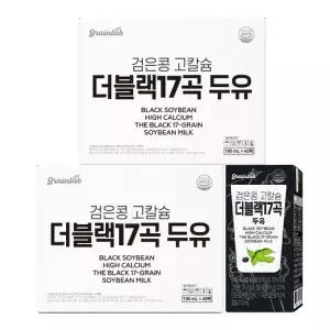 바디랩 그레인랩 검은콩 고칼슘 더블랙 17곡 두유 40팩x 2박스
