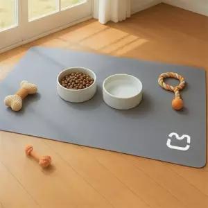 ( )규조토 반려동물 식기매트 80x50cm 부엉이 챠콜 애견규조토식기매트 강아지식기매트규조토 강아지식기매