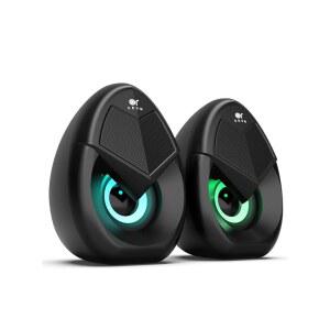 OR O R W 컴퓨터 스피커, PC 다채로운 - RGB LED, 데스크톱 볼륨 3.5MM (S208) 게이밍 AUX (2.0) /노트북용 10W 컨트롤 미니