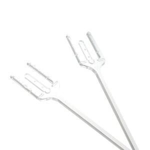 NX 가든 120 팩 12인치 플라스틱 클리어 플로럴, 결혼식, 생일 파티, 이벤트, 장식용 스트레이트 포크 헤드 카드 홀더 선택