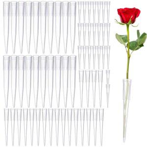 LXUEJIE 60Pcs 꽃줄기 홀더, 꽃수관, 플라워 픽 꽃꽂이 소매 꽃다발 액세서리, 플로리스트 용품 하단 에 구멍이 뚫려 있습니다