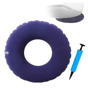 펌프 포함 EDWERD 풍선 링 쿠션 - 꼬리뼈 를 위한 15인치 도넛 엉덩이 원형 베개 노인 장애인 침대용 치질 간호 시트 패드 1세트