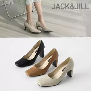 잭앤질 6cm 8cm 스퀘어라인 펌프스(JA2130)