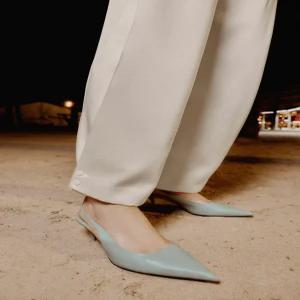 ZARA 슬링백 힐 슈즈 - 블루 2200/810/400