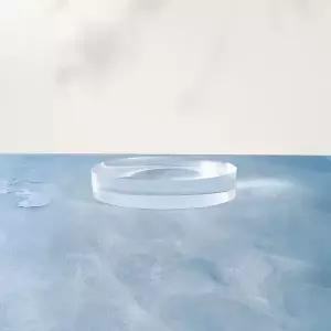 [하프클럽/]투명재질 원형 플레이트 80x80x5mm 아크릴판 공예재료 재단용 판재