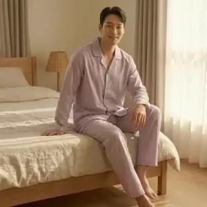 [다잇템]남자 카라 큰사이즈 단가라 실내복 세트