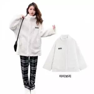 친절한탄씨 TBZ LEA-B84 뽀얀 뽀글이 집업 아우터 후드패딩 양털자켓 겨울패딩 양털 캐주얼패딩 겨울자켓