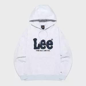 리 LEE 빅 트위치 데님 아플리케 후드 티셔츠 라이트그레이 3425912 188537