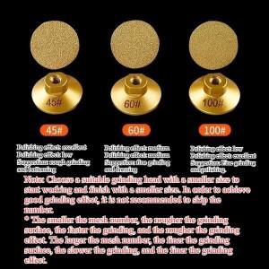 1Pc M10 브레이징 다이아몬드 플랫 그라인딩 헤드 2인치 50mm 연마 광택 패드 대리석 화강암 조약돌 연삭