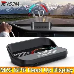 AD 헤드 업 디스플레이 앞 유리 프로젝터 2 자동차 GPS HUD 범용 디지털 속도계 Km/h 속도에 LCD 프로젝션
