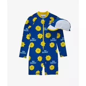 [뉴발란스]키즈 NEWBALANCEKIDS Sweet home_올인원 패턴 래쉬가드 아동 수영복 NK9RG3552U50