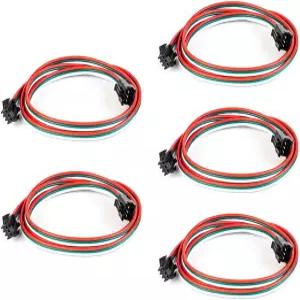 BTFLIGING 5Pcs/Pack 20AWG 3 핀 JST SM 남성 플러그 LED 커넥터 WS2811 SK6812 FCOB IC 스트립 라이트