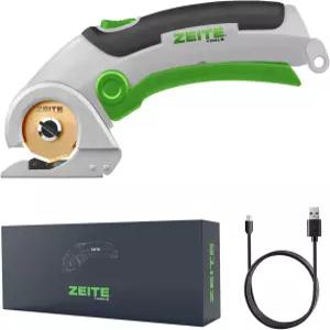 ZEITE 4V 전기 골판지 박스 커터 티타늄 코팅 HSS 블레이드가 장착된 무선 가위 재활용에 이상적임 가죽