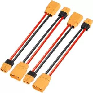 엘프쿨럽 XT60에서 어댑터 4피스 12AWG 여성에서 남성용 커넥터 케이블 6인치