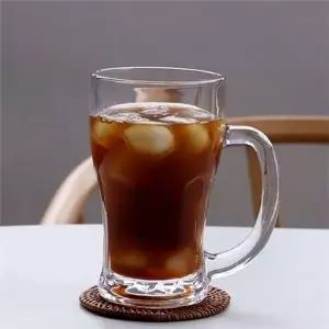 대용량 유리 맥주 잔 485ml 레트로 손잡이 유리 컵 아메리카노