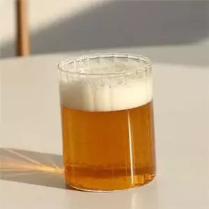 플리츠 내열 유리 컵 420ml 언더락 유리 음료 컵 홈카페