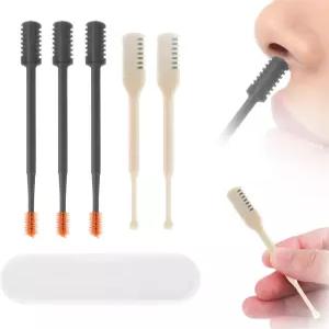 고스노르 5pcs 2 in 1 코털 트리머 양면 및 단면 면도기 360도 회전 클리너 커터 노스트릴 여성용 헤어