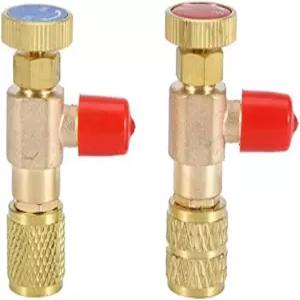2pcs 액체 안전 R410A R22 에어컨 냉매 1/4 어댑터 충전