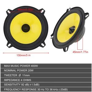 12V 6인치 600W HiFi 자동차 동축 스피커 범용 오디오 스테레오 음악 풀 레인지 주파수