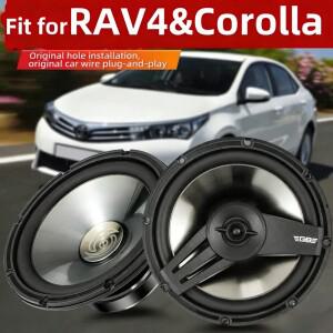 토요타 코롤라 RAV4용 6.5인치 카 스피커, 전면  후면 도어 오디오 플매트 카펫 러그 앤 플레이, 손상 없는