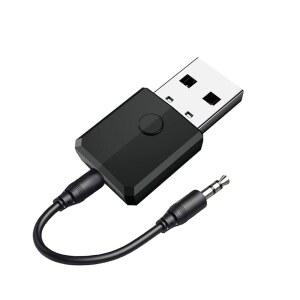 이소벨 USB 블루투스 5.0 송신기 수신기, 4-in-1 미니 무선 오디오 어댑터, TV PC 헤드폰 스피커용 3.5mm AUX 어댑터 자동차/홈 스테레오 시스템, 전원 공급 장치