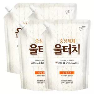 피죤 울터치 프리미엄 중성세제 리필 1300ml 4개