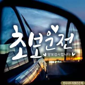 초보운전 자동차스티커 차량스티커 초보운전스 차량용 반사