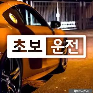초보운전 자동차스티커 초보자동차스티커화이트 차량 차스