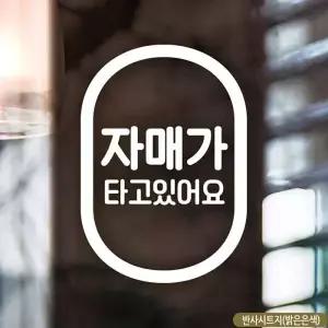 자매가 타고있어요 자동차스티커 반사 차량용스티커 차량꾸미기