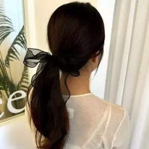 머리끈 왕리본 헤어밴드 쉬폰 스크런치 스카프 머리끈