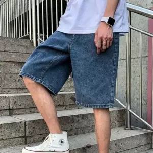남성 반바지 남성 운동 밴딩 팬츠 여름 패션 남자 편한 데님 트레이팅 짐웨어 편안한 허리 반바지