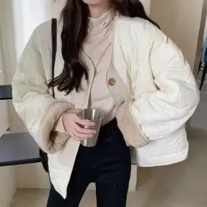 셀럽하우스 패딩 양면 누빔 뽀글이 노카라 경량 따뜻한 아우터