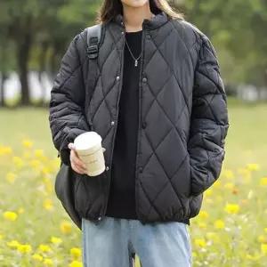 셀럽하우스 여성 겨울 버튼 스냅 퀄팅 패딩 자켓 점퍼