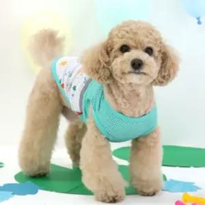 강아지 쿨 매쉬 티셔츠 (민트) 여름 민소매 나시 옷 크롭 귀여운 반려견 애견 특이한 쿨티 웰시코기