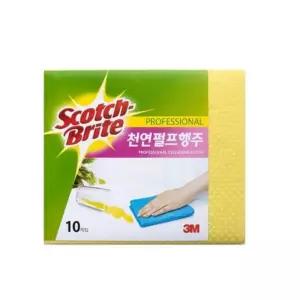 3M 천연 펄프행주 노랑 10개입부엌 수건 타월 주방 주방용 가정용 타올