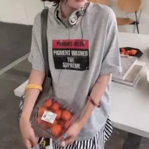 루즈핏 레터링 반팔티 빈티지 티셔츠 프린팅 오버핏 캐주얼