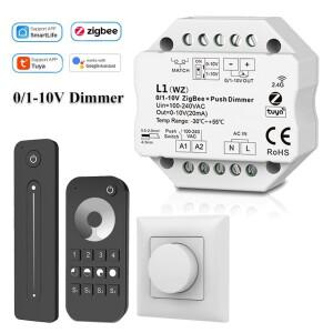 Tuya Zigbee LED 조광기 컨트롤러 푸시 스위치, 스마트 라이프 앱, 4 존 2.4G 리모컨, 알렉사 구글 어시스
