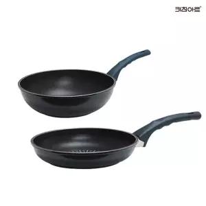 키친아트 까사 IH 인덕션가능 티타늄코팅 후라이팬세트 2종F(후라이팬32+궁중팬30)