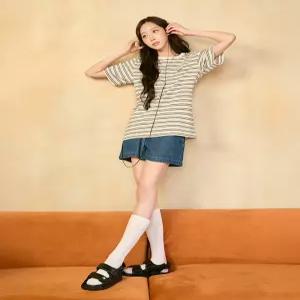 와키윌리 26SS 우먼스 이지 데님 숏팬츠 블루 WA2602SO71BL