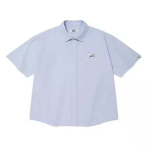 와키윌리 와펜 옥스포드 반팔 셔츠 블루 WA2502SS01BL