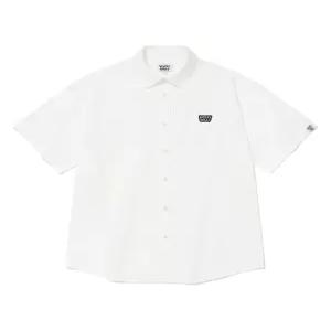 와키윌리 와펜 옥스포드 반팔 셔츠 화이트 WA2502SS01WH