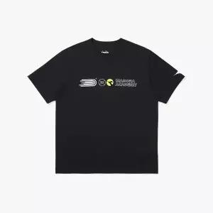 매장정품 diadora 디아도라 [공식스토어] 테크니컬 윙 테니스 반팔 티셔츠 BLACK 1735718