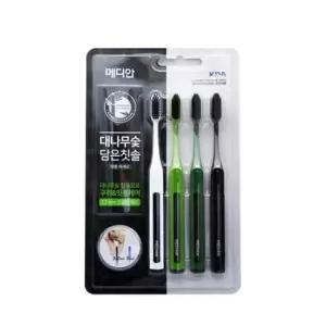 [반려] 메디안 대나무숯 담은 칫솔 양치 양치할때 일반칫솔 가늘은칫솔