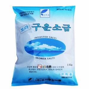 보라종합식품 보라 구운소금 1kg (태움.용융.조리용)/제조일자21년