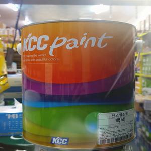 KCC 에나멜페인트 4L 조색 목재 철재용 유성페인트 센스멜 은분
